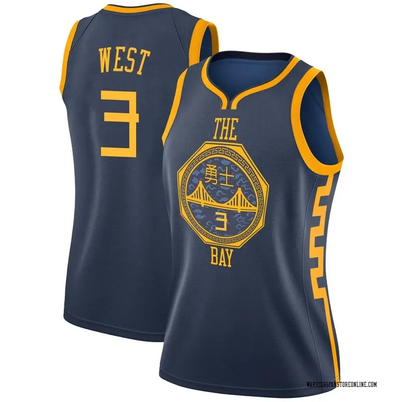 Nike Golden State Warriors Swingman Gold David West Navy ...