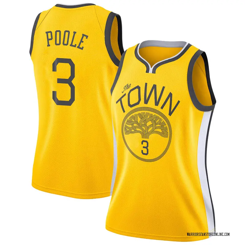 Nike Golden State Warriors Swingman Gold Jordan Poole Yellow 2018/19 Jersey - Earned Edition 