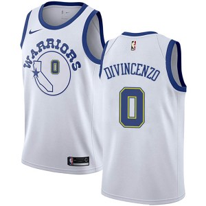 Golden State Warriors Swingman Gold Donte DiVincenzo White Hardwood Classics Jersey - Youth