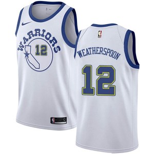 Golden State Warriors Swingman Gold Quinndary Weatherspoon White Hardwood Classics Jersey - Youth