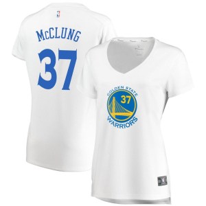 Golden State Warriors Fast Break Gold Mac McClung White Jersey - Association Edition - Women's