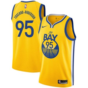 Golden State Warriors Swingman Gold Juan Toscano-Anderson Yellow 2019/20 Jersey - Statement Edition - Youth