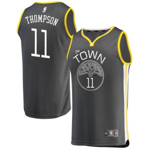Golden State Warriors Gold Klay Thompson Charcoal Fast Break Jersey - Statement Edition - Men's