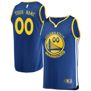 Golden State Warriors Fast Break Gold Custom Royal Jersey - Icon Edition - Youth
