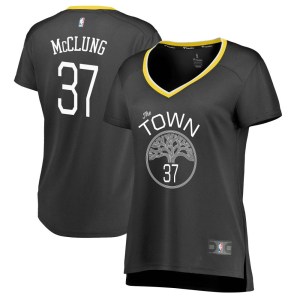 Golden State Warriors Swingman Gold Mac McClung Black Jersey - Statement Edition - Women's