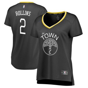 Golden State Warriors Swingman Gold Ryan Rollins Black Jersey - Statement Edition - Women's