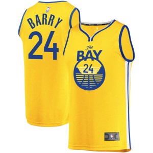 Golden State Warriors Fast Break Gold Rick Barry 2019/20 Jersey - Statement Edition - Youth
