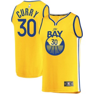 Golden State Warriors Fast Break Gold Stephen Curry 2019/20 Jersey - Statement Edition - Youth