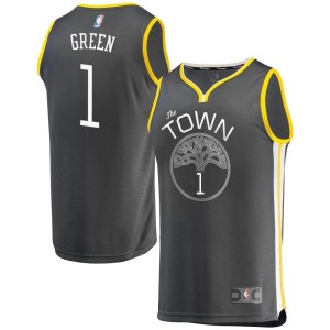 Golden State Warriors Fast Break Gold JaMychal Green Charcoal Jersey - Statement Edition - Youth
