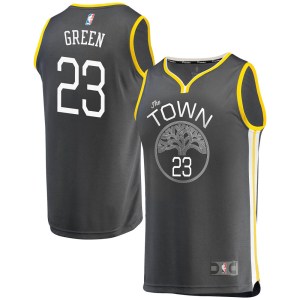Golden State Warriors Gold Draymond Green Charcoal Fast Break Jersey - Statement Edition - Youth