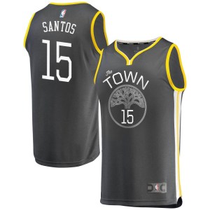 Golden State Warriors Fast Break Gold Gui Santos Charcoal Jersey - Statement Edition - Youth