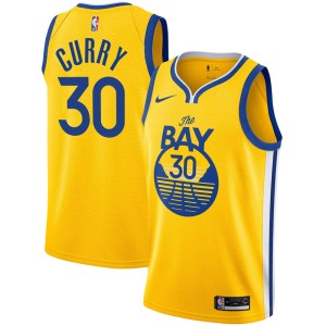 Golden State Warriors Swingman Gold Stephen Curry Yellow 2019/20 Jersey - Statement Edition - Men's