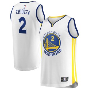 Golden State Warriors Gold Chris Chiozza White Fast Break Jersey - Association Edition - Youth