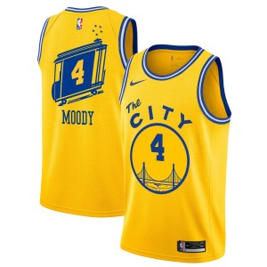 Golden State Warriors Swingman Gold Moses Moody Hardwood Classics Jersey - The City Classic Edition - Youth