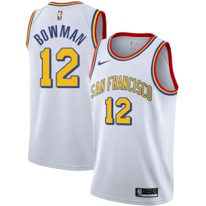 Golden State Warriors Swingman Gold Ky Bowman White Hardwood Classics Jersey - San Francisco Classic Edition - Youth