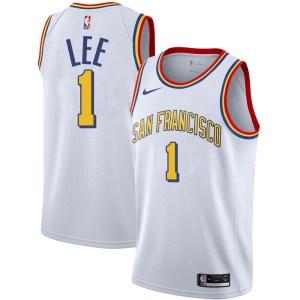 Golden State Warriors Swingman Gold Damion Lee White Hardwood Classics Jersey - San Francisco Classic Edition - Youth