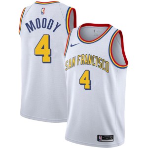 Golden State Warriors Swingman Gold Moses Moody White Hardwood Classics Jersey - San Francisco Classic Edition - Youth
