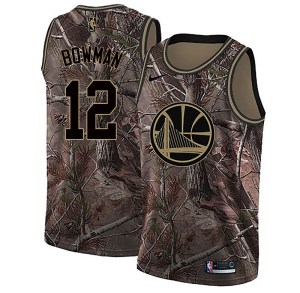 Golden State Warriors Swingman Gold Ky Bowman Camo Realtree Collection Jersey - Youth