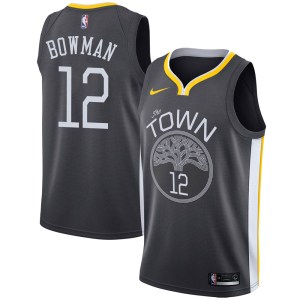 Golden State Warriors Swingman Gold Ky Bowman Black Jersey - Statement Edition - Youth