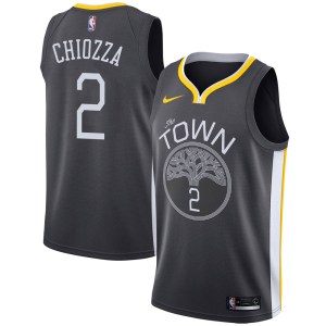 Golden State Warriors Swingman Gold Chris Chiozza Black Jersey - Statement Edition - Youth
