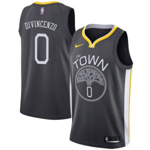 Golden State Warriors Swingman Gold Donte DiVincenzo Black Jersey - Statement Edition - Youth