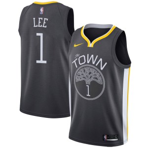 Golden State Warriors Swingman Gold Damion Lee Black Jersey - Statement Edition - Youth