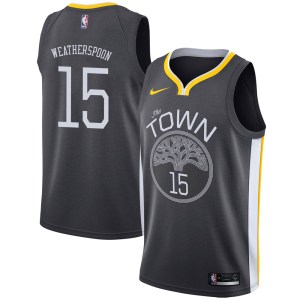 Golden State Warriors Swingman Gold Quinndary Weatherspoon Black Jersey - Statement Edition - Youth