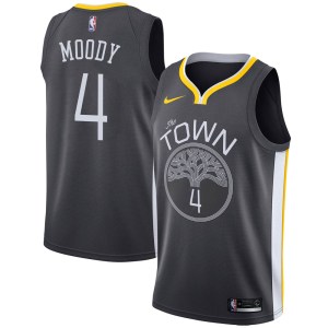 Golden State Warriors Swingman Gold Moses Moody Black Jersey - Statement Edition - Men's