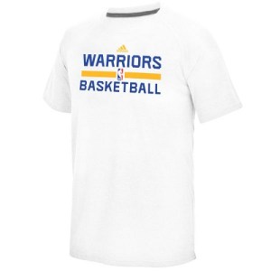 Golden State Warriors Gold On-Court climalite Ultimate T-Shirt - White - Men's