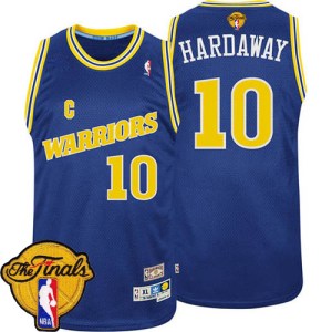 Golden State Warriors Authentic Blue Tim Hardaway Throwback 2017 The Finals Patch Jersey - Men's