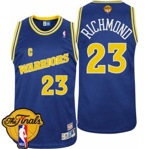 Golden State Warriors Authentic Blue Mitch Richmond Throwback 2015 The Finals Patch Jersey - Men's