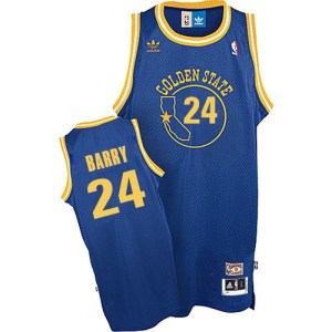 Golden State Warriors Authentic Royal Blue Rick Barry New Throwback Jersey - Men's