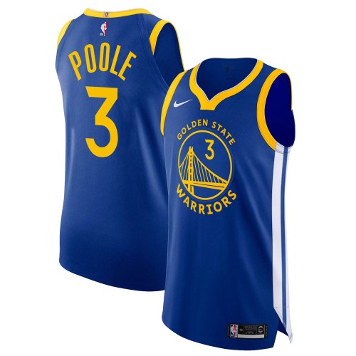 Golden State Warriors Authentic Blue Jordan Poole 2020/21 Jersey - Icon Edition - Men's